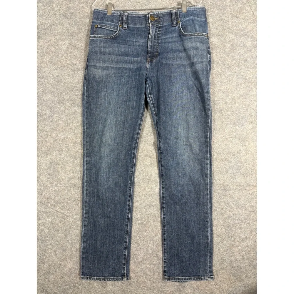 Lee‎ Extreme Motion Mens Jeans Tapered Leg Dark Wash Denim Size 32x30